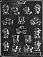 Cartoon Kids, Cars, Pets Chocolate Mold