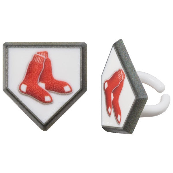 Boston Red Sox Cupcake Rings -12 Rings