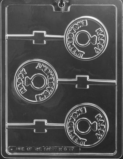 Happy Engagement Chocolate Lollipop Chocolate Mold
