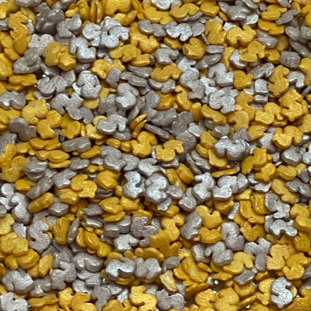 Silver and Gold Dollar Sign Sprinkle Shapes