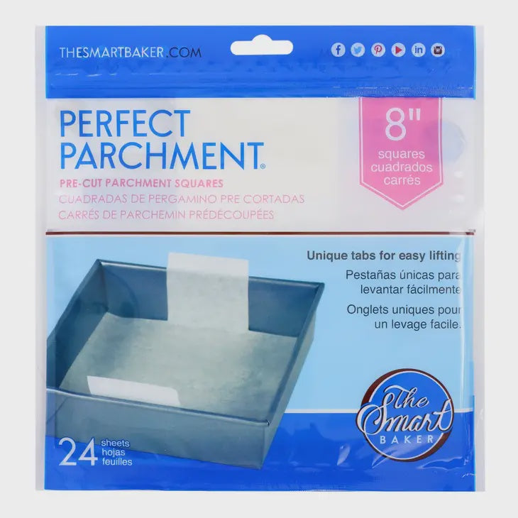 The Smart Baker 8 Inch Perfect Parchment Squares