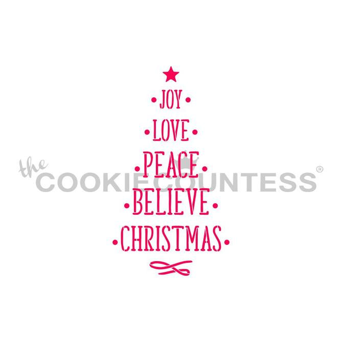 Christmas Time Tree Stencil