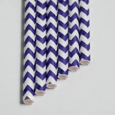 Purple Chevron Cake Pop Straws