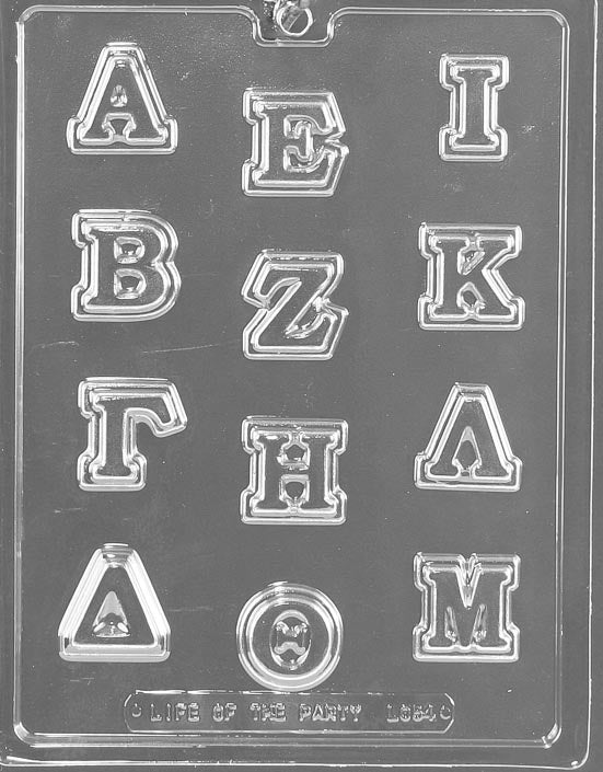 Greek Letters A to M Alphabet Chocolate Mold