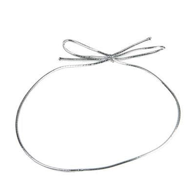 Silver, 18 Inch, Stretch Loops for 1/2LB Candy Boxes - 50 Per Package