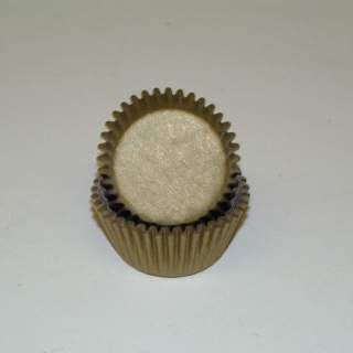 Gold, Mini Bake Cups - 50ish Mini Cupcake Liners