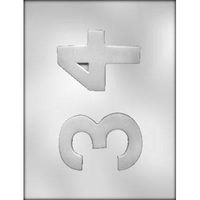 Number 3 and 4 Chocolate Mold