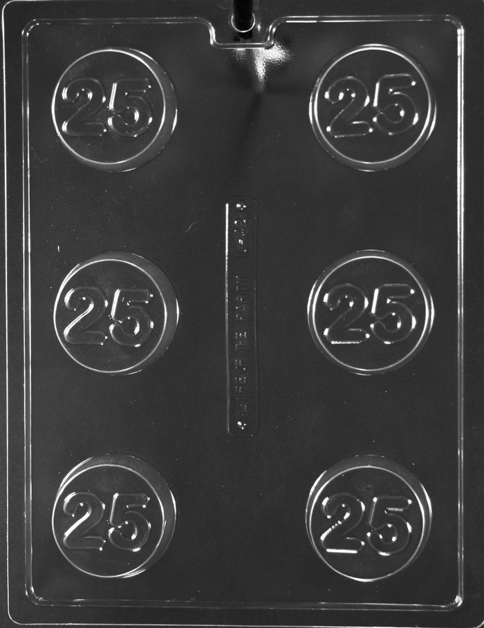 25th Anniversary/Birthday Chocolate Covered Cookie Mold