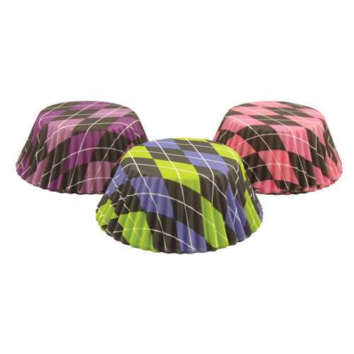 Argyle Print Baking Cups - 75 Cupcake Liners