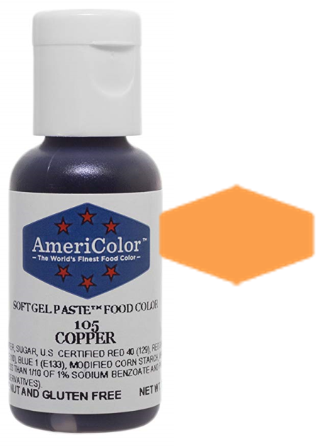 Copper, Americolor Soft Gel Paste Food Color, .75oz