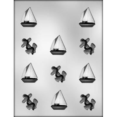 Sail Boat And Anchor Chocolate Mold