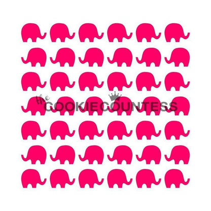 Elephants Pattern Stencil