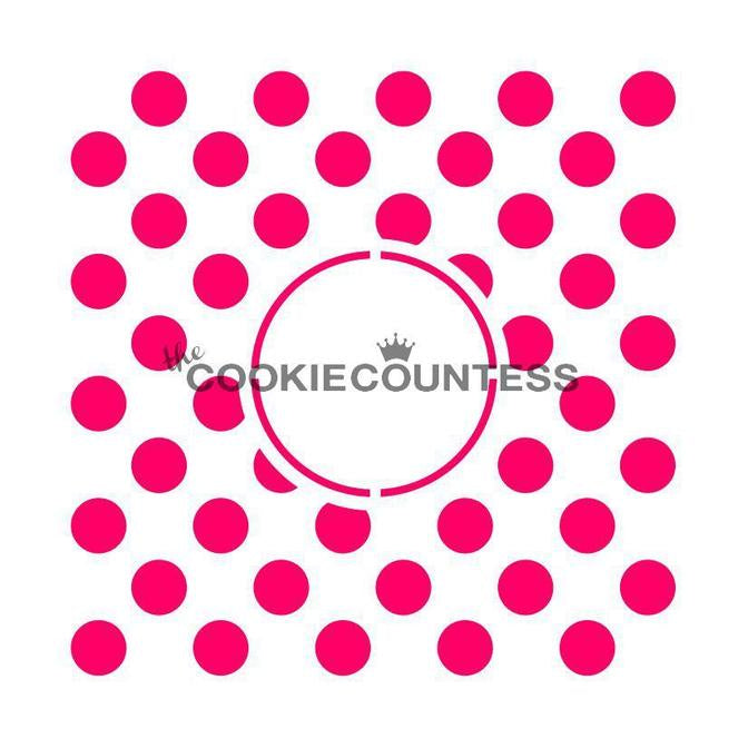 Polka Dots Monogram Stencil