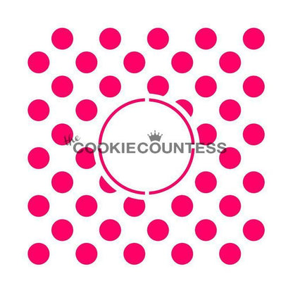 Polka Dots Monogram Stencil