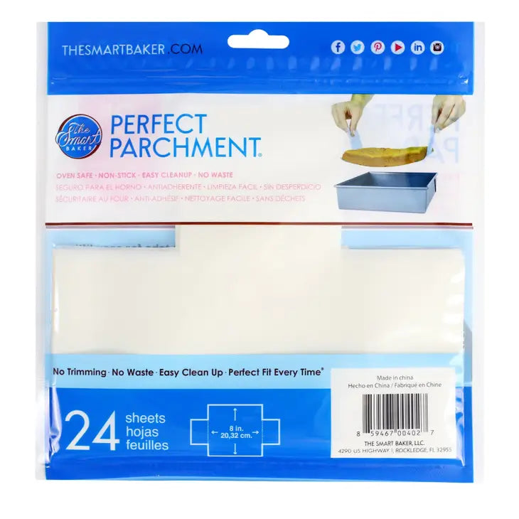 The Smart Baker 8 Inch Perfect Parchment Squares