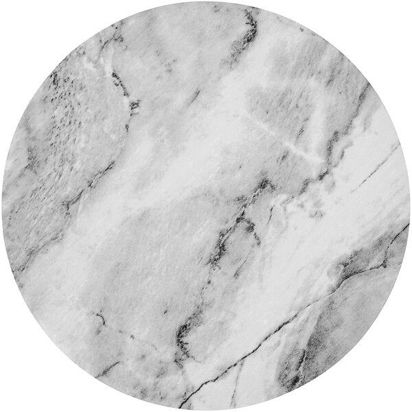 8 Inch Round, Reversible Cake Board - Wood/Marble