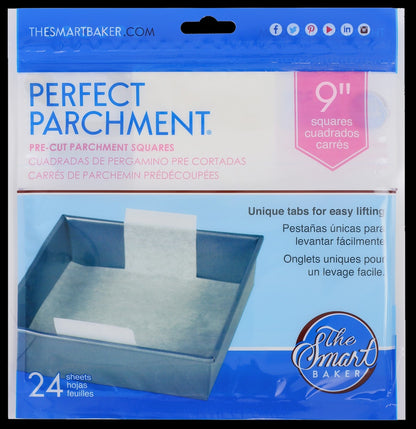The Smart Baker 9 Inch Perfect Parchment Squares