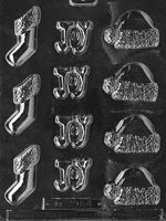 Joy Assortment Chocolate Mold Includes Hat, Joy and Stocking Molds