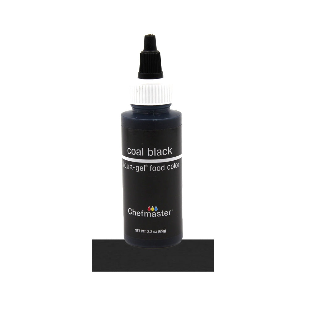 Coal Black, Chefmaster Liqua-gel Food Color, 2.3oz