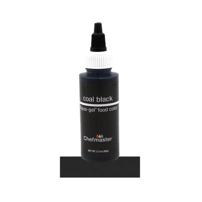 Coal Black, Chefmaster Liqua-gel Food Color, 2.3oz