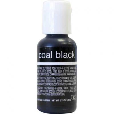 Coal Black, Chefmaster Liqua-Gel, .70oz