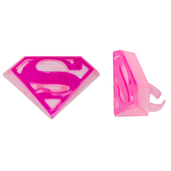 Pink Supergirl Shield - 12 Rings