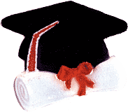 3 1/4" Grad Cap w/ Diploma