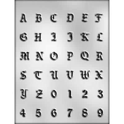 Fancy Alphabet/Number Chocolate Mold