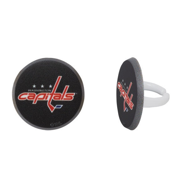 Washington Capitals Plastic Cupcake Rings - 12 per Package