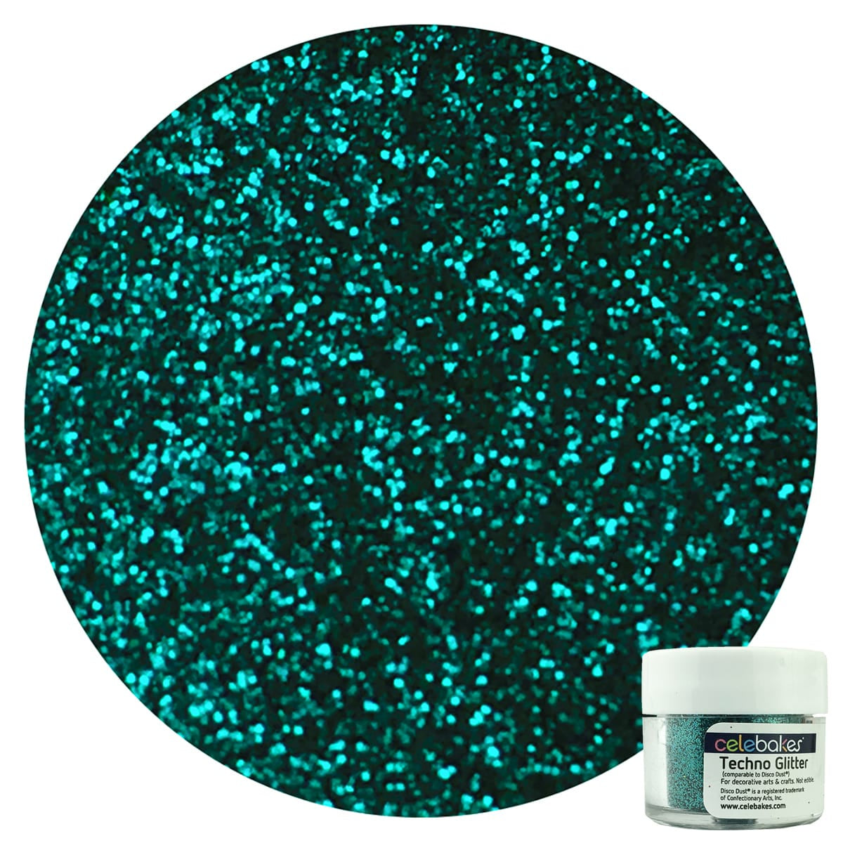Celebakes Teal Techno Glitter