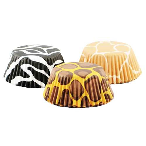 Animal Print Baking Cups - 75 Cupcake Liners