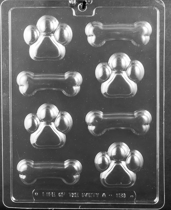 Dog Paws And Bones Chocolate Mold