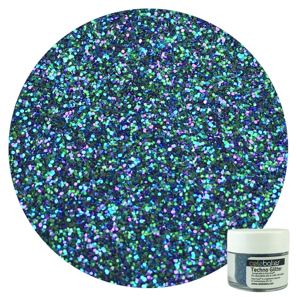 Celebakes Peacock Techno Glitter