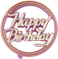 Happy Birthday Circle Plaque