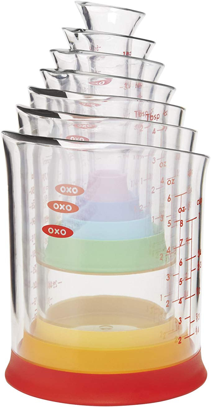 7 Piece, Good Grips Liquid Measuring Beakers Set