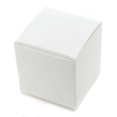 White Candy Box, Truffle, 2x2, 1 Piece Folding Box