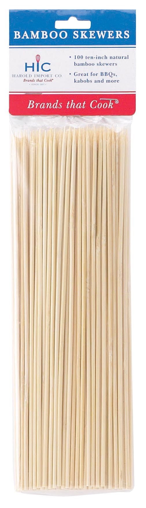 10 Inch Bamboo Skewers, Package of 100
