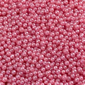 Pink Shimmer Sugar Pearls - 4MM