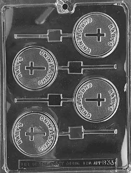 Baby's Christening Lollipop Chocolate Mold