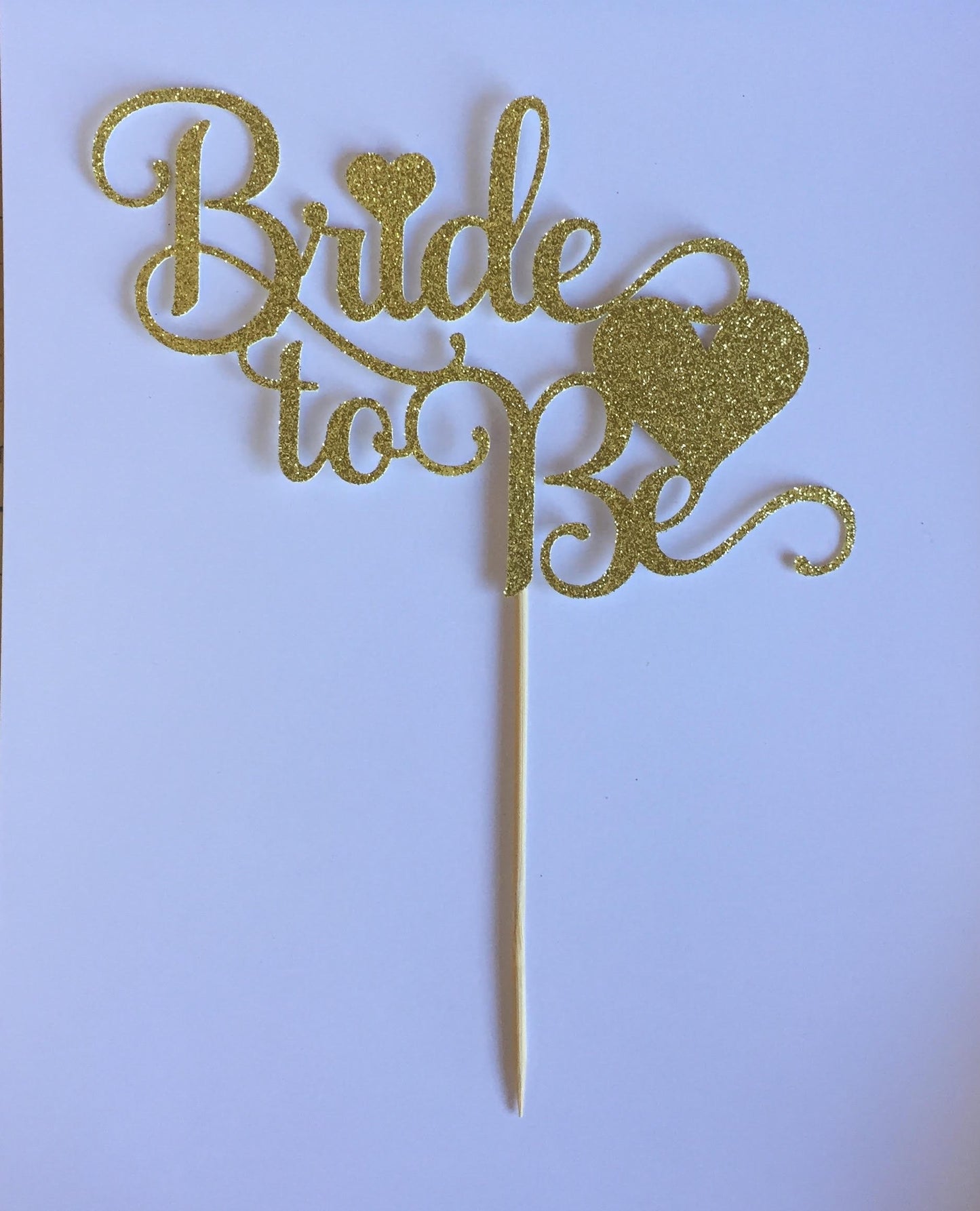 Bride to Be Cake Topper - Glitter Gold