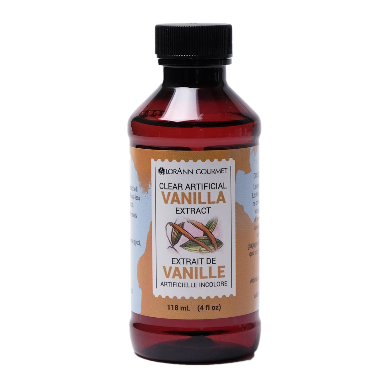 image of 4oz bottle of clear vanilla extract