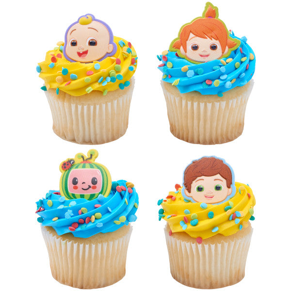 Cocomelon Cupcake Rings - 12 Rings
