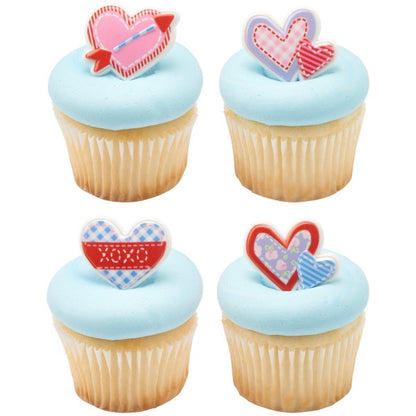 Cross My Heart Cupcake Rings, 12 Cupcake Rings