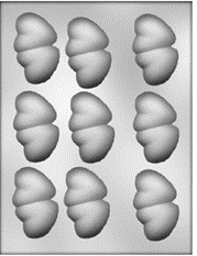 2.75 Inch, Double Heart Chocolate Mold