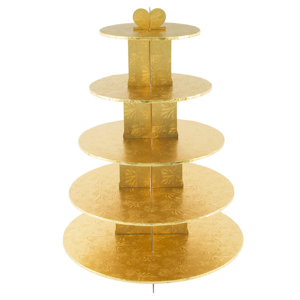 5 Tier, Gold Cupcake Stand