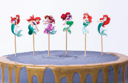 Little Mermaid Cupcake Picks - 12 Per Package