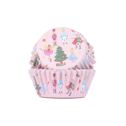 Christmas Nutcracker, Foil-Lined Cupcake Liners - 30 Cupcake Liners