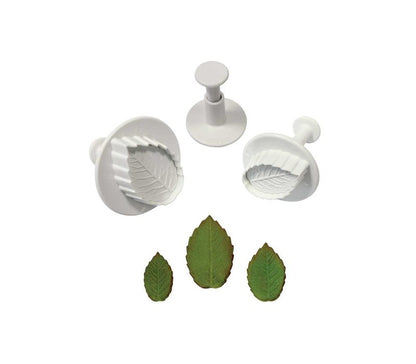 PME Veined Rose Leaf Plunger Cutter Set