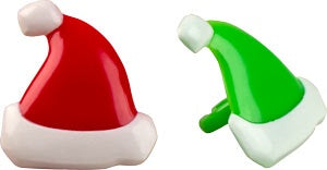 Santa Hat Cupcake Rings - 12 Cupcake Rings