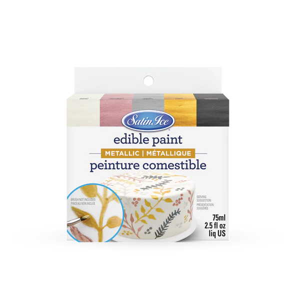 Satin Ice Edible Paint - Metallic Color Set